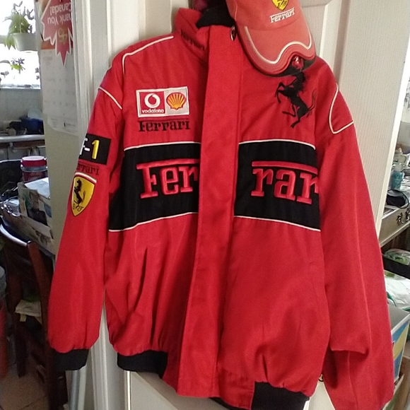 Red Ferrari Jacket with Hat - Picture 7 of 7